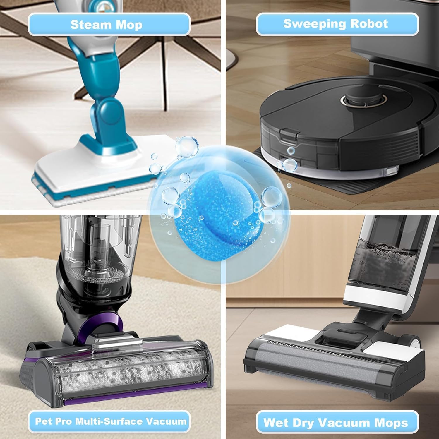 YGY Floor cleaner, Deodorizes and Deep Cleans for Multiple Hard Floors, Lavender Scent, Compitable with Tineco Vacuum Mop, Cleaning Solution-36 Tablets