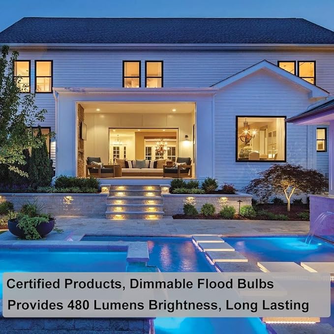 PAR20 Flood 39W 120V 480 Lumens, 6pcs High Output PAR20 Halogen Light Bulb Warm White 2800K, 39W PAR 20 Dimmable with E26 Base, Long Lasting PAR 20 Flood Light Bulb for Indoor Outdoor