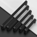 Amerdeco 10 Pack Matte Black knurled Cabinet Pulls 5 Inch Hole Centers Kitchen Cabinet Handles Hardware Kitchen Handles for Cabinets Handles ZH0064