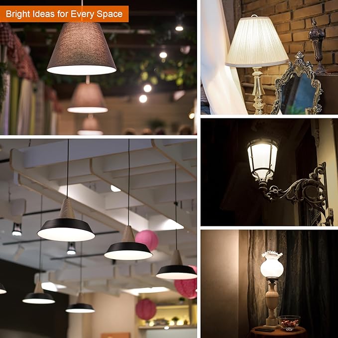 Kawaya E26 LED Edison Bulbs: 8W Equivalent 80W Dimmable LED Bulbs - Vintage ST58 4000k ‎Neutral White - 800 Lumens High Brightness Filament Bulbs with 90+ CRI - Clear Glass, 6 Pack