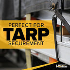 US Cargo Control 21 Inch Rubber Bungee Cords with S-Hooks (50 Pack), 32 Inch Stretch, Rubber Tarp Straps with Hooks for Flatbed Tarps, Trailers, Tarp Covers, Motorcycles, Cargo, Canopies, and More