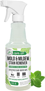 Mighty Mint Mold & Mildew Stain Remover Spray, Rapid Clean for Bathroom, Kitchen, Hard Water, Outdoors, Natural Peppermint Scent, 16oz