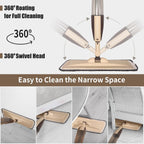 Mops for Floor Cleaning, 50 inch Spray Mop with 400ml Refillable Bottle and 2 Replacement Pads Dry Wet FloorCleaning Household or Commercial Use for Hardwood Laminate Tile Ceramic (Brown)