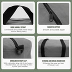 Small Tool Bag,Close Top Wide Mouth Tool Organizer Bag,Large Capacity Tool Bags for Men,Canvas Tool Storage Bag for Storage Handbag for Screwdrivers,Wrench,Pliers Hand Tools (Gray, 14 Inch)