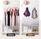 ZEDODIER Tank Top Hanger, 2 Pack Rotatable Bra Organzier for Closet, Max 48 Storage Capacity Sport Bra Holder, Metal Space Saving Closet Organizers and Storage, Silver