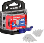 WORKPRO 50-Pack Utility Knife Blades with Dispenser, SK5 Steel Box Cutter, Standard Blades for Utility Knife Replacement