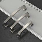 Asidrama 6 Pack 5 Inch(128mm) Hole Centers Kitchen Cabinet Handles, Brushed Satin Nickel Cabinet Pulls Kitchen Cabinet Hardware for Cupboard Drawer Pulls