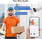 Kittyhok 10CH Wireless Security Camera System Outdoor with Monitor | 4pcs 2K Security Cameras Outdoor with Person Detection, Spotlight | 10CH NVR with 12'' IPS HD Monitor, 1TB HDD, 24/7 Recording