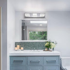 LED Vanity Lights 20in Bathroom Lights Fixtures over Mirror 3 Light LED Lighting Fixture for Bathroom 18W Mirror Lighting Fixture Modern Bath Light Bar Chrome Bath Lamps 6000K Vanity Wall Scone