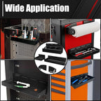 C&T 4-Piece Magnetic Toolbox Shelf, Tray and Holder Set, Magnetic Toolbox Tray Set, Tool Box for Cabinet Side Shelf Storage Van Workshop, Tool Organization and Storage