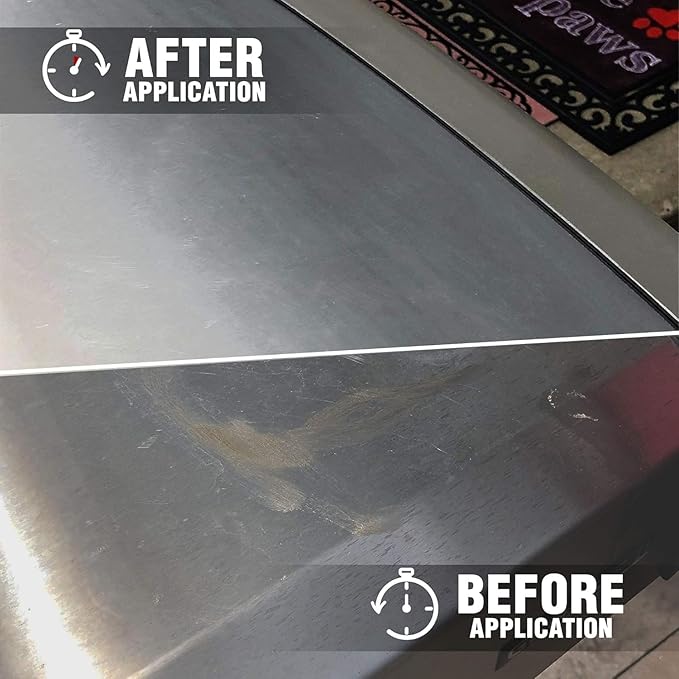 Milsek Stainless Steel Cleaner - Multipurpose Cleaning Supplies for Home and Kitchen Appliances, Sink, Stovetop, Dishwasher, Microwaves and Refrigerators - 12 Fl Oz (Pack of 2) with Microfiber Towel