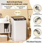 Auertech Portable Washer and Dryer Combo Set, 12 lbs Portable Clothes Dryers, 6 Drying Modes, 25 lbs Fully Automatic Washing Machine, 10 Wash Cycles, Compact Washer and Dryer for Apartment, RV, Dorm