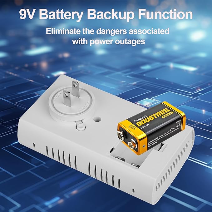 Combination Gas & Carbon Monoxide Detectors - 3 Packs Plug in Carbon Monoxide Alarm & Natural Gas Detector for Home, 2-in-1 Co Detector & Combustible Gas Detector with Digital Display, Easy to Install