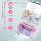Portable Mini Washing Machine | Compact Deep Cleans Underwear, Baby Clothes, Small Laundry | Lightweight for Apartment, Dorm, Hotel, Travel & Camping | Quiet Energy-Efficient (Pink)