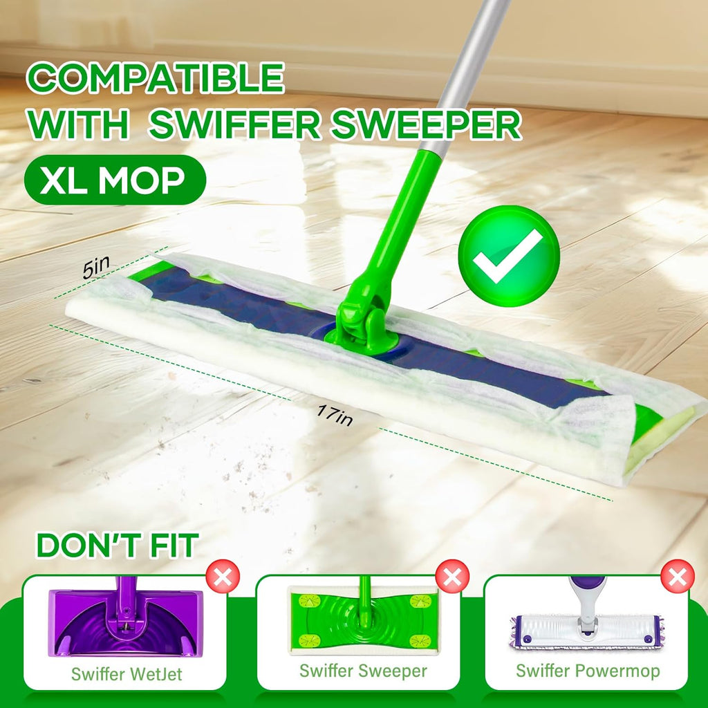 30 Pack Dry Sweeping Cloths for Swiffer Sweeper XL Replacement - Dust-Absorbing Disposable Pads, Non-Washable & Unscented, Compatible with Swiffer XL (Static-Lift, Lint-Free)