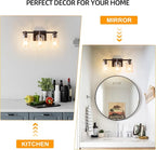 3 Lights Bathroom Lighting Fixtures Over Mirror Oil Rubbed Bronze Bathroom Vanity Light Fixture Farmhouse Vanity Light Vintage for Bedroom Living Room Hallway