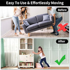 Ezprotekt 5" Round Felt Furniture Movers Sliders for Hardwood Floors, 8 Pcs Reusable Felt Furniture Moving Pads for Heavy Duty Bed Sofa Fridge Couch, Move Item Easily and Quickly (Beige)