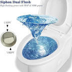 3 Inch Toilet Flush Valve for One-Piece Toilet, Dual Flush Valve Replacement Toilet Repair Kits Compatible with Glacier Bay/Fluidmaster