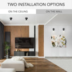 GLOBE Electric 64000113 4.5" Convertible Wall or Ceiling Mount LED Integrated Track Lighting Spotlight, Matte Black, Adjustable Pivoting Head, 9W, 500 Lumens, 3000 Kelvin, Dimmer Switch Compatible