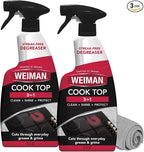 Weiman Cooktop and Stovetop Daily Cleaner Spray, Streak-Free, Non-Abrasive - 2 Pack, 22 oz with Micro Fiber Buffing Towel Included