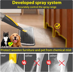 Mops for Floor Cleaning, Spray Mop with 400ml Refillable Bottle and 2 Replacement Pads Dry Wet Floor Household or Commercial Hardwood Laminate Tile Ceramic (Yellow)