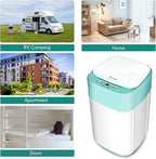 COSTWAY Portable Washing Machine, 8 Lbs Capacity, Built-in Drain Pump, Compact Laundry Washer with 6 Programs, 6 Water Levels, Child Lock, Full-Automatic washer for RV, Dorm, Apartment, Green