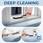 Crevice Cleaning Brushes, Scrub Brush for Hard to Reach Small Space, Home Essentials, Cleaning Supplies, Cleaning Tools for Household Use, Bathroom, Shower, Kitchen, Window, Toilet (3, Black)