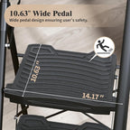 KINGRACK 5 Step Ladder with Tool Platform, 900 lbs Sturdy Step Stool with Handrail, Folding Steel Ladder with Wide Pedal, Safety Ladder for Adults Home Outdoor Painting Garage Office