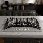 Empava 30 Inch Gas Cooktop with 5 World Class Made in Italy SABAF Burners, LPG/NG Convertible, Ideal RV Top Stoves for Kitchen, Stainless Steel