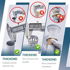 Vessel Sink Drain, Bathroom Faucet Vessel Sink Pop Up Drain Stopper, Built-in Anti-Clogging Strainer, with Overflow White, Fits Standard American Drain Hole(1-1/2" to 1-3/4") RWF083N