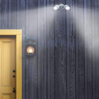 Ciata Flood Lights Outdoor, 20-Watt LED Bullet Head Security Flood Lights, Dual Head, RoHS and FCC Complaint, IP65 Rated, 1900 Lumens, 2KV Surge Protection, Die-Cast Aluminum in White Finish – 3000K