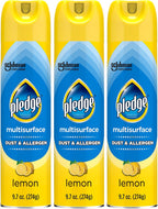 Pledge Dust & Allergen Multisurface Cleaner, Aerosol Spray, Lemon Scent, 9.7oz (Pack of 3)