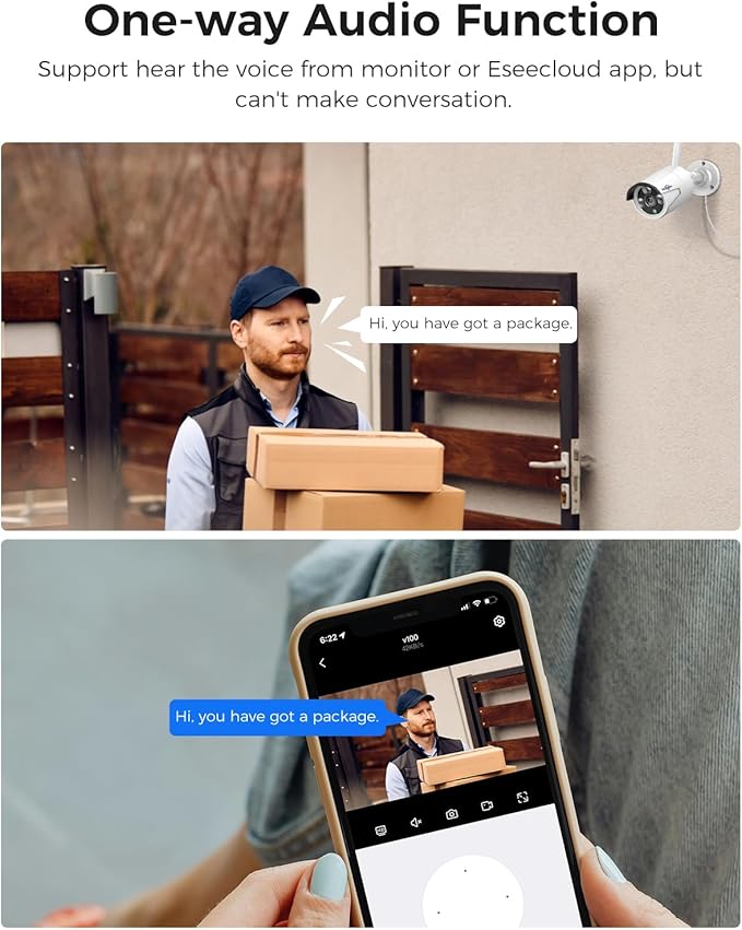 Hiseeu Wireless Pro WiFi Security Camera System, 16CH 4K NVR Kit, Plug-in Powered 12Pcs 5MP CCTV Home Security Camera System for Indoor/Outdoor, Night Vision, Waterproof, Motion Detection, 3TB HDD