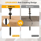 #14 x 6 Wood Structural Screws 50 Pack Hex Head Lag Screws, Rust Resistant Timber Screws for Timber/Log/Landscaping Wood