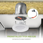 ASD Retrofit LED Recessed Lighting 4 Inch | 9W 700 Lm Wet Rated Dimmable Ceiling Downlights | 2700K-5000K Adjustable CRI90 White Room Recessed Light Fixtures | LED Can Lights, UL Listed 6 Pack