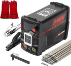 110V 135A Stick Welder Lift Tig Welder Digital Welding Machine with Overheat Protection,Electrode, Digital Screen, Quick Connector with Hot Start - MINI MMA Arc Welder With Gloves,20pcs Rods