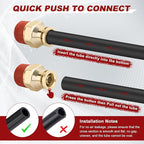 3/8” Quick Push to Connect Fittings Brass Male Straight and Elbow Combination DOT Approved 3/8" Tube OD x 1/4" NPT Thread Air Brake Line Adapter Air Suspension Kit Air Hose Repair Kit 30pcs