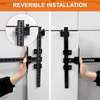 Cabinet Hardware Jig Tool - Adjustable Drill Template for Handles & Pulls on Drawers/Doors | All Aluminum Alloy with Center Punch & Carrying Bag