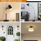 UL Listed Porcelain E26 Lamp Socket with 6'' Wire Lead, High Temp Resistant, Rotary Knob ON/Off Switch with 2 Wire Connectors Nuts for DIY Table Lamp,Pendant Light Replacement (2)