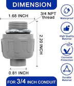 (3/4" Conduit Coupling 20 Pack) Yariwiz 3/4 Plastic Liquid Tight Conduit Coupling