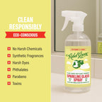 Rebel Green Sparkling Glass Cleaner (Peppermint & Lemon, 80 Fl Oz (Pack of 2))