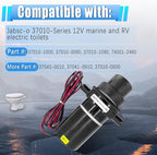 37041-0010 Toilet Pump Assembly Kit, Marine and RV Electric Toilet Macerator Sub Assembly Kit Compatible with Jabsco 37010-, 12V