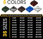 PROTARP Extra Heavy Duty 16 Mil Tarp Cover, Waterproof, UV Resistant, Rip and Tear Proof, Poly Tarpaulin with Reinforced Edges for Roof, Camping, Patio, Pool, Boat. (Maroon/Black 30′ X 70′)