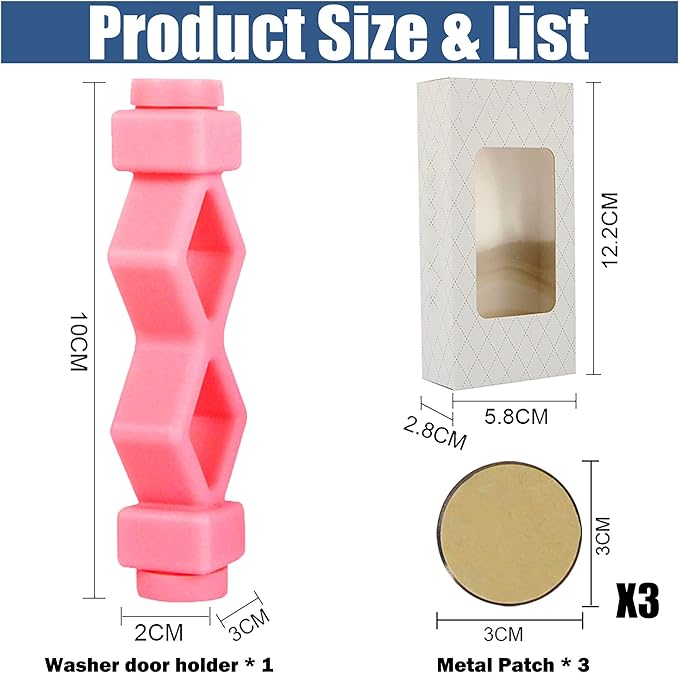 Magoog Washer Door Prop, Front Load Washer Door Prop, Keep Front Load Washer Door Open and Dry to Prevent Damping, Upgraded Longer Door Prop for Front Load Washing Machines