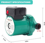 Water Recirculating Pump 3/4 Inch Circulating Water Pump for Water Heater System