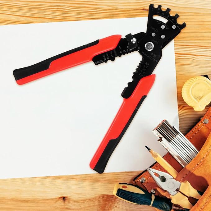 Veemoon Professional Electrician Tool Multi-function Manual Metal Bender Wire Stripper Universal Pliers for Home Improvement Construction Electrical Wiring