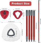 Mop Replacement for Ocedar, Mop for O Cedar, Replacement Mop for O Cedar Spin Mop Contains 4-Section Mop Handle 2 Mop Replace Head 1 Mop Base 1 Scrubber Mop Head for O-Cedar Spin Mop