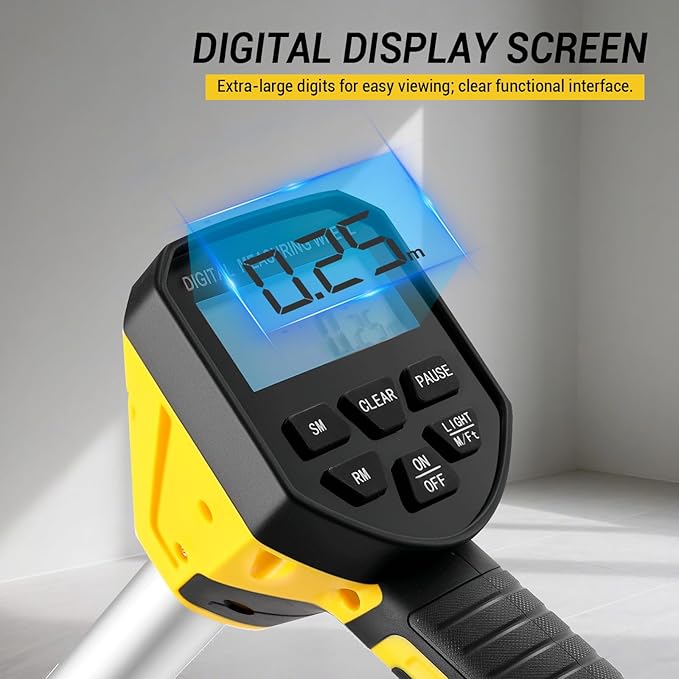 Measuring Wheel: DEKOPRO 4V Digital Measuring Wheel in Feet, 12.5 Inch 99,999Ft/ 99,999M Digital Display Folding Wheel Measurement Roller with Storage Bag