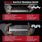 ARCCAPTAIN TIG Welder AC/DC 200Amp with Pulse, Aluminum TIG Welder 110V/220V TIG Welder with Square/Triangular Wave/Stick/MMA/Spot 7 in 1 MultiProcess Welding Machine