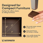 CasterMaster Non Slip Furniture Pads - 2 in x 2 in Brown 4 Pack - Chair Leg Floor Protectors & Furniture Sliders for Hardwood, Vinyl & Tile Floors - Bed Stoppers